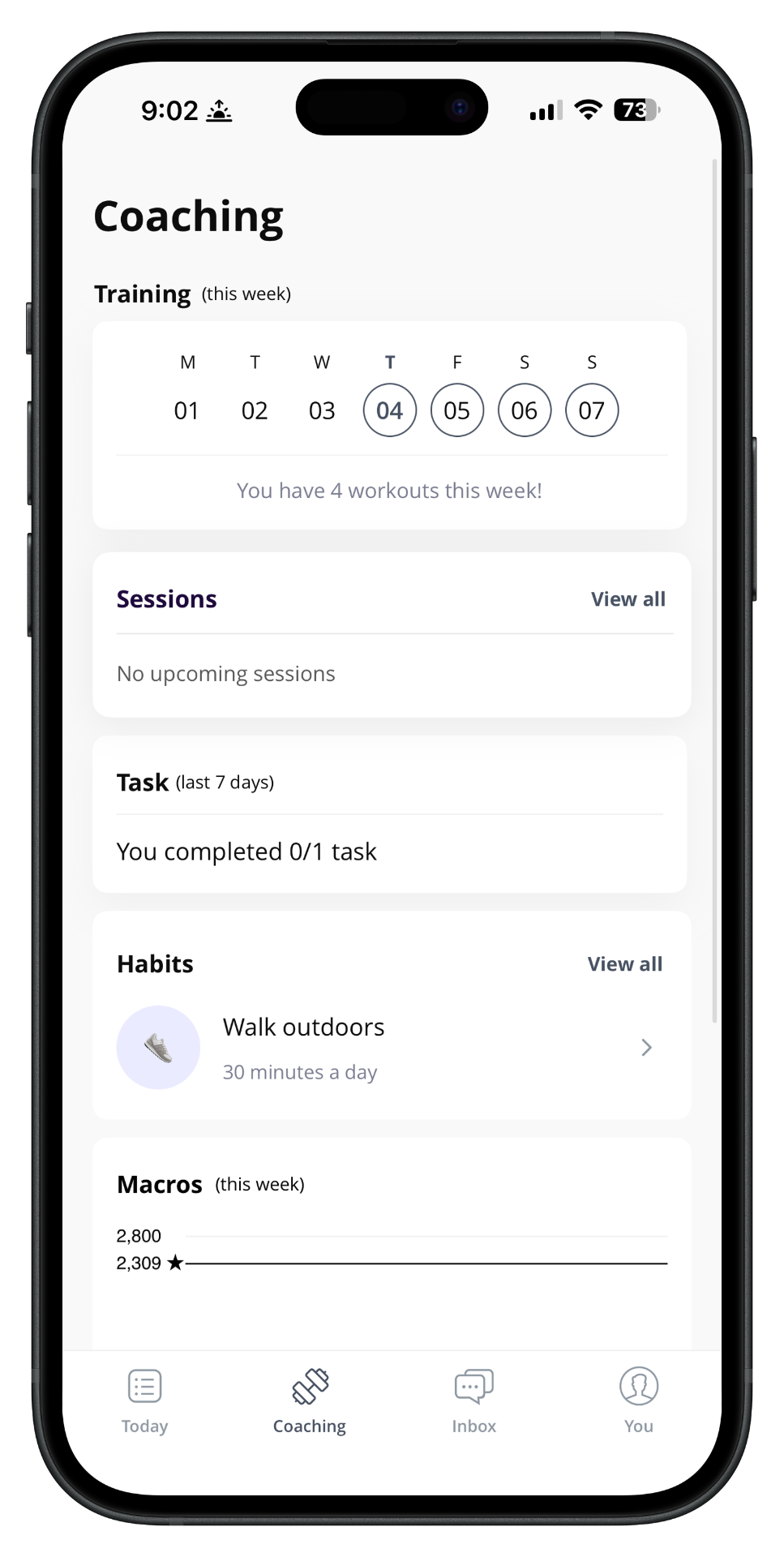 Stay Consistent app screen
